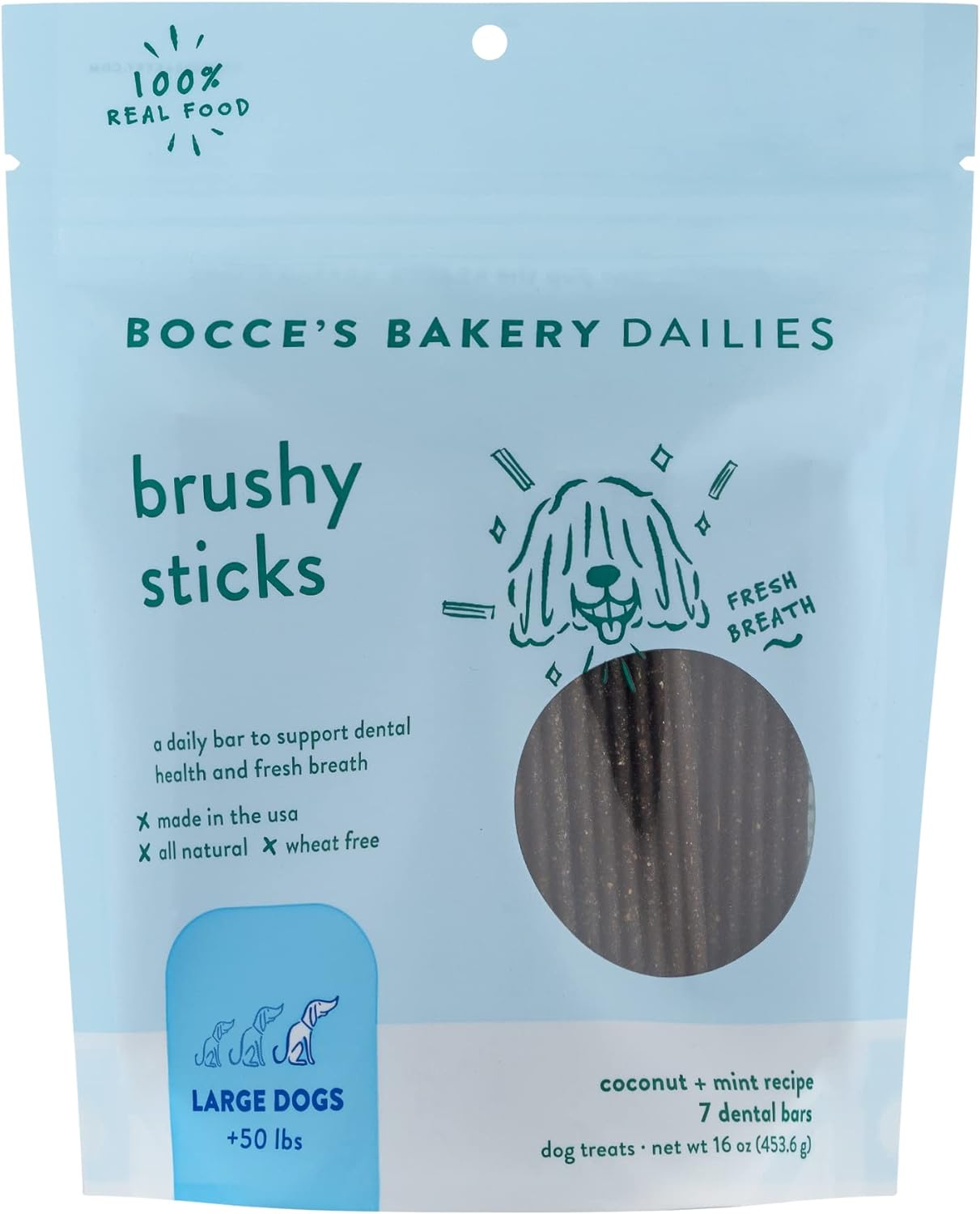 Bocce's Bakery Brush Sticks Dental Bars L 16 oz.