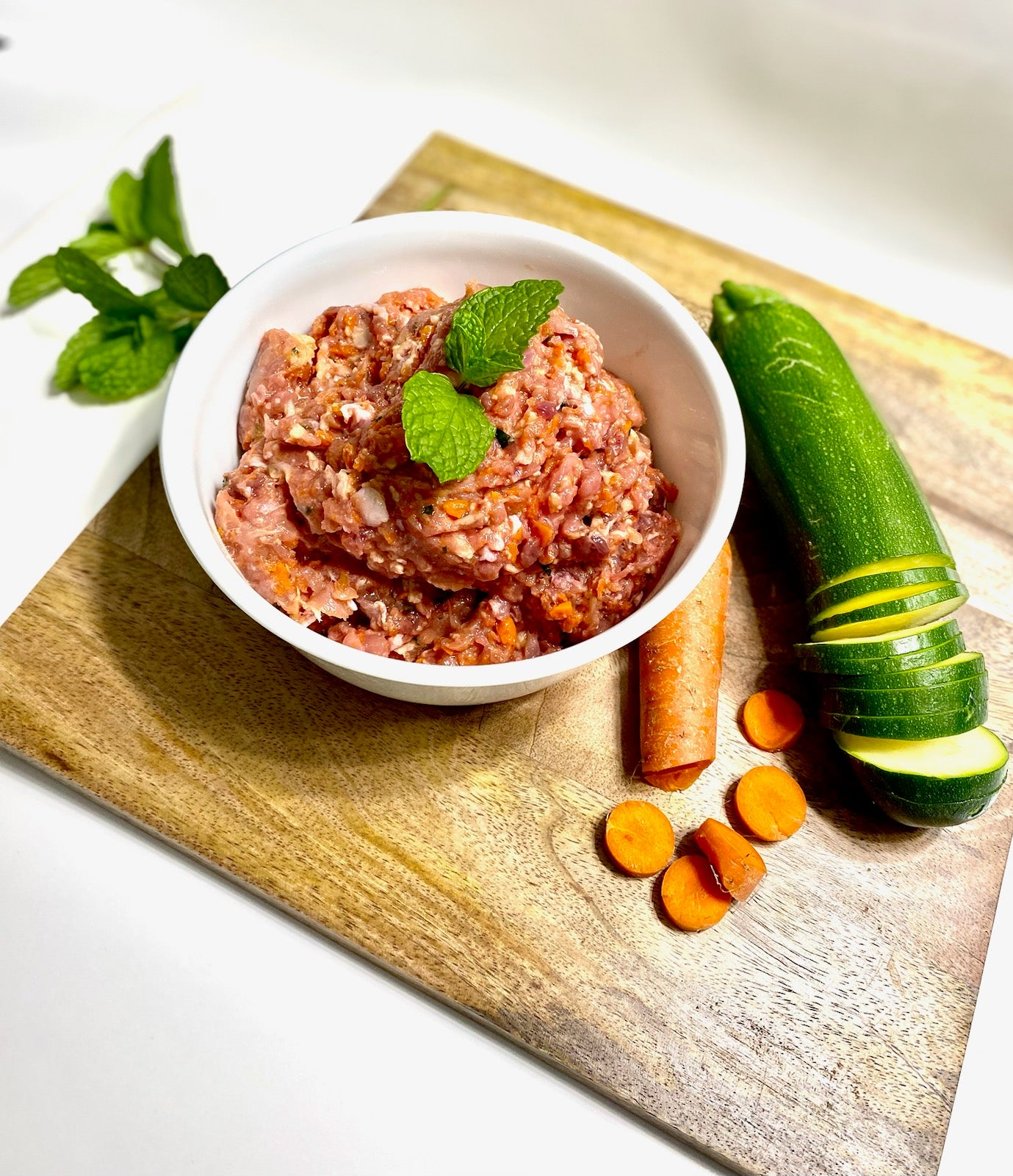 Fresh Dog Food with Carrots and Zucchini