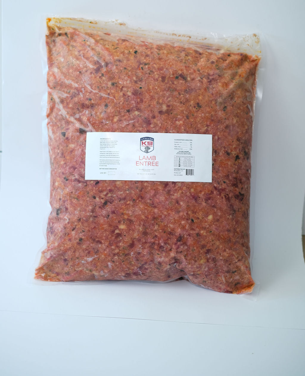 Lamb Raw Dog Food Entree - K9 Kuisine 