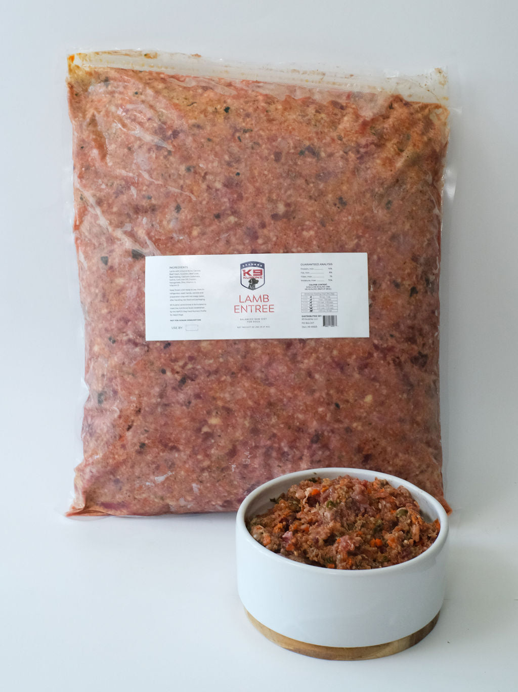 Lamb Raw Dog Food Entree - K9 Kuisine 