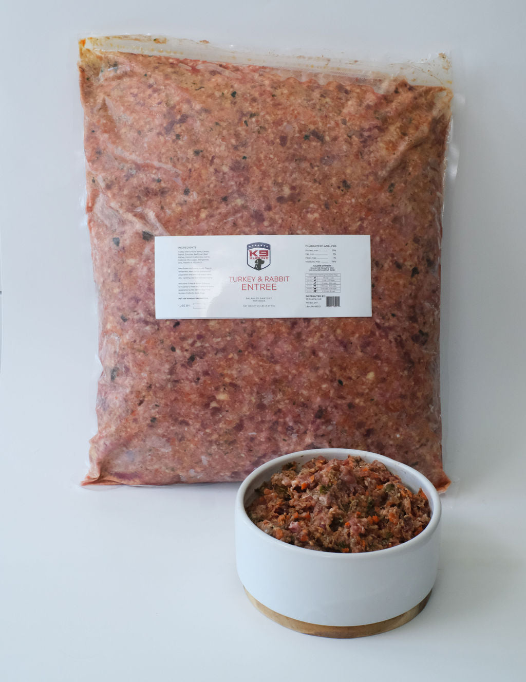 Turkey & Rabbit Raw Dog Food Entree - K9 Kuisine 