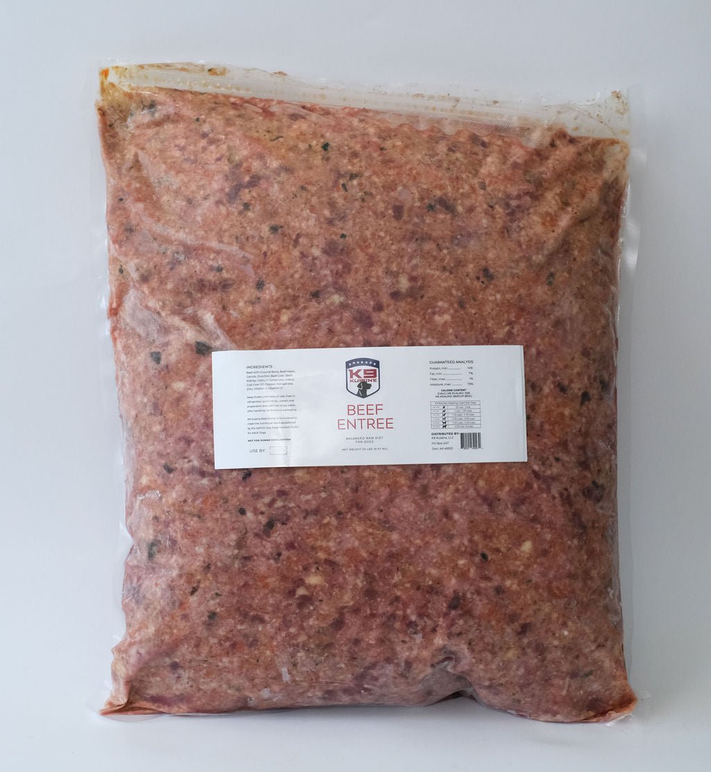 Beef Raw Dog Food Entree - K9 Kuisine