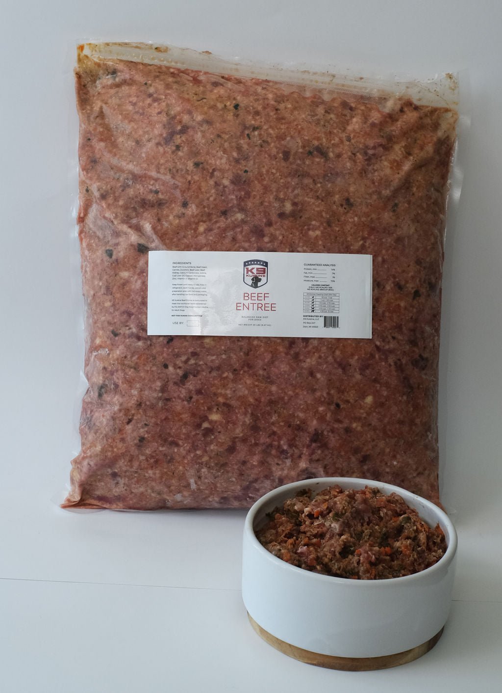 Beef Raw Dog Food Entree - K9 Kuisine