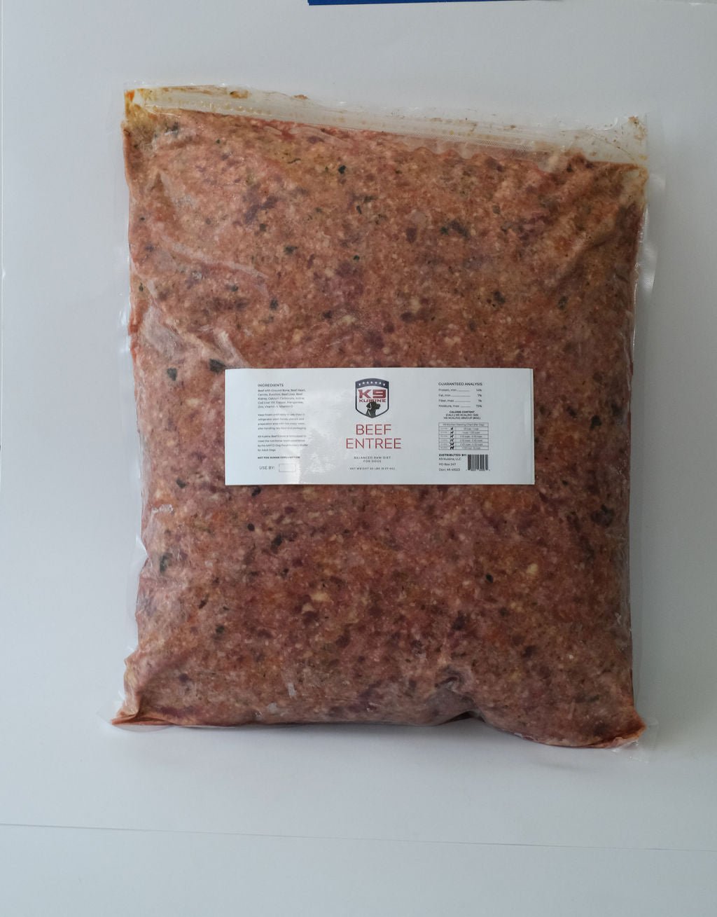 Beef Raw Dog Food Entree - K9 Kuisine