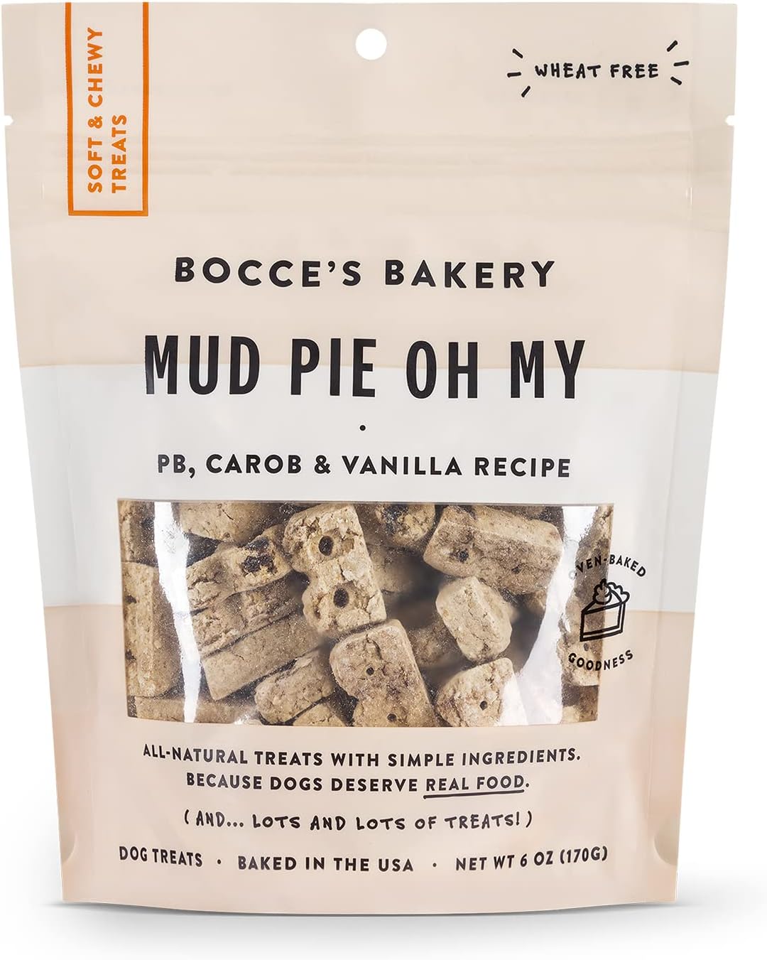 Bocce's Bakery Mud Pie 6 oz. - K9 Kuisine