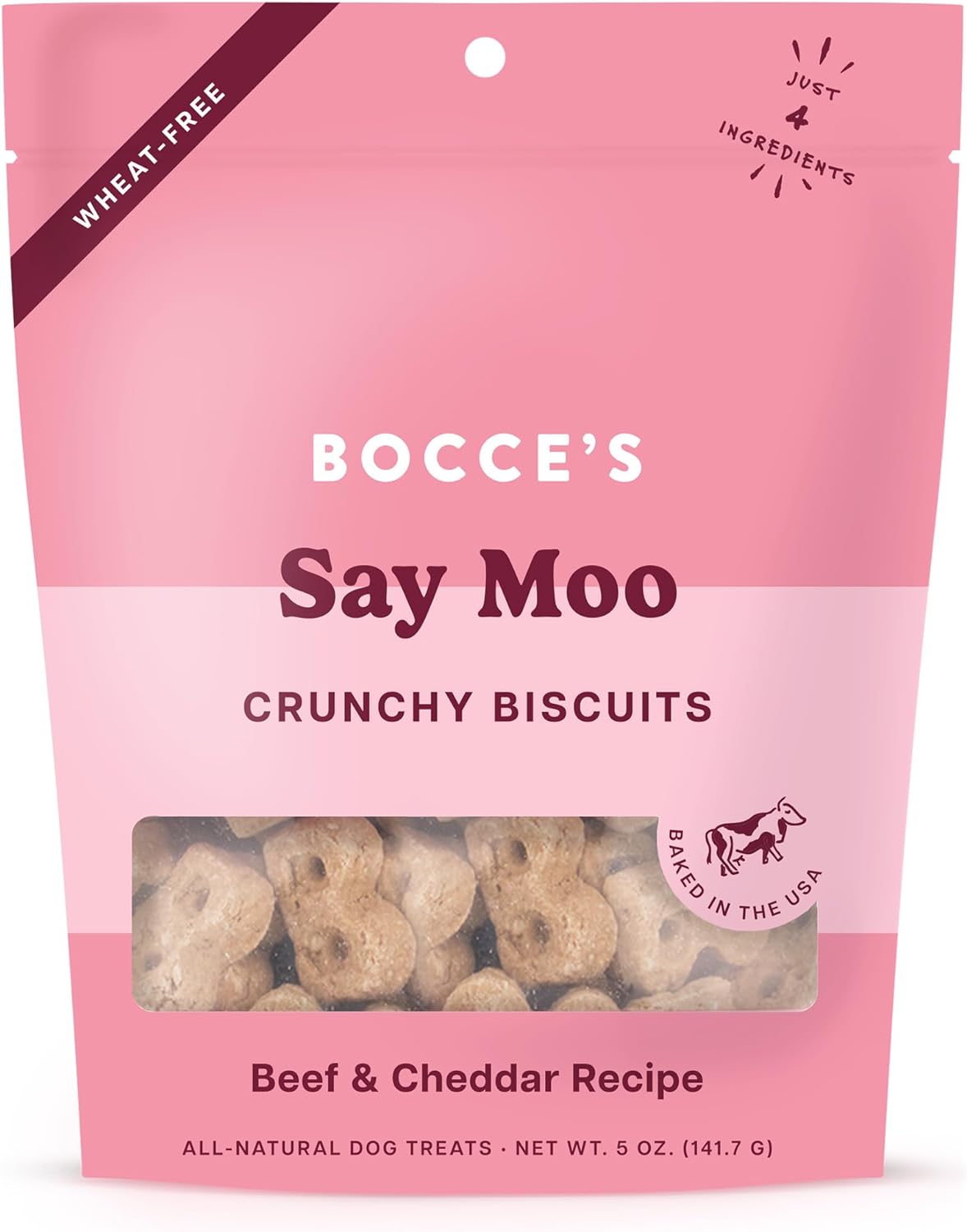 Bocce's Bakery Say Moo Biscuit 5 oz - K9 Kuisine