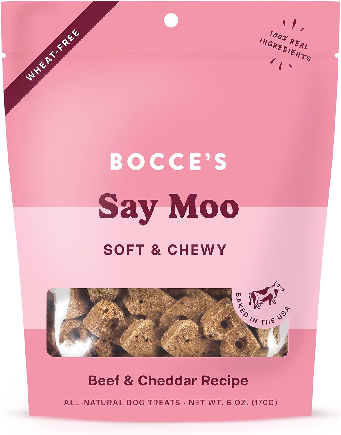 Bocce's Bakery Say Moo Treats 6 oz. - K9 Kuisine