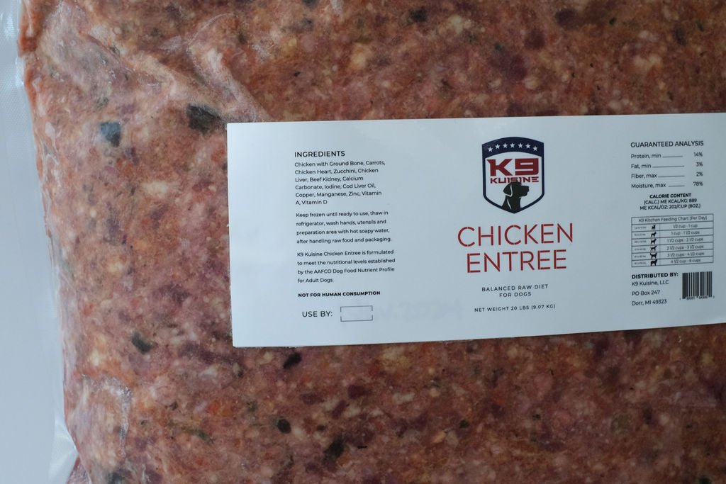 Chicken Raw Dog Food Entree - K9 Kuisine