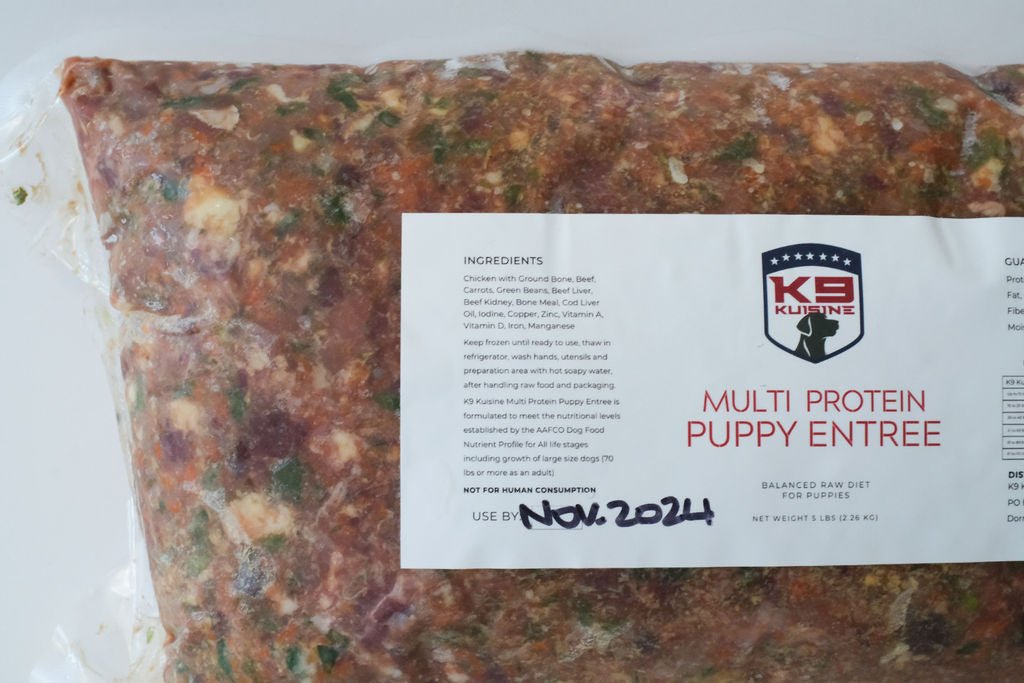 PUPPY Multi Protein Raw Dog Food Entree - K9 Kuisine